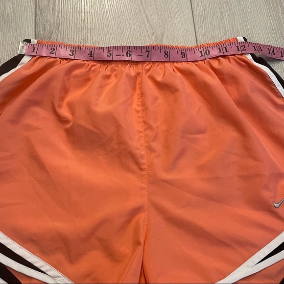 NIKE Dri-Fit Brief Lined Orange Running Shorts - Picture 3 of 9